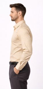 Neehar | Cream Colour Formal Shirt for Men | Office & Daily Wear - Image 4