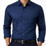 Neehar | Dark Blue Formal Shirt for Men | Office & Daily Wear