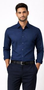 Neehar | Dark Blue Formal Shirt for Men | Office & Daily Wear