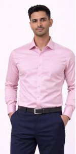 Neehar | Light Pink Formal Shirt for Men | Office & Daily Wear
