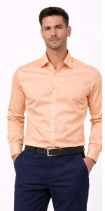 Neehar | Orange Formal Shirt for Men | Office & Daily Wear