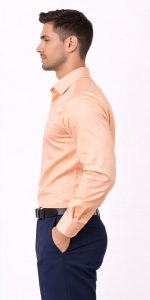 Neehar | Orange Formal Shirt for Men | Office & Daily Wear - Image 3