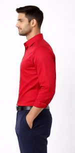 Neehar | Red Formal Shirt for Men | Office & Daily Wear - Image 3