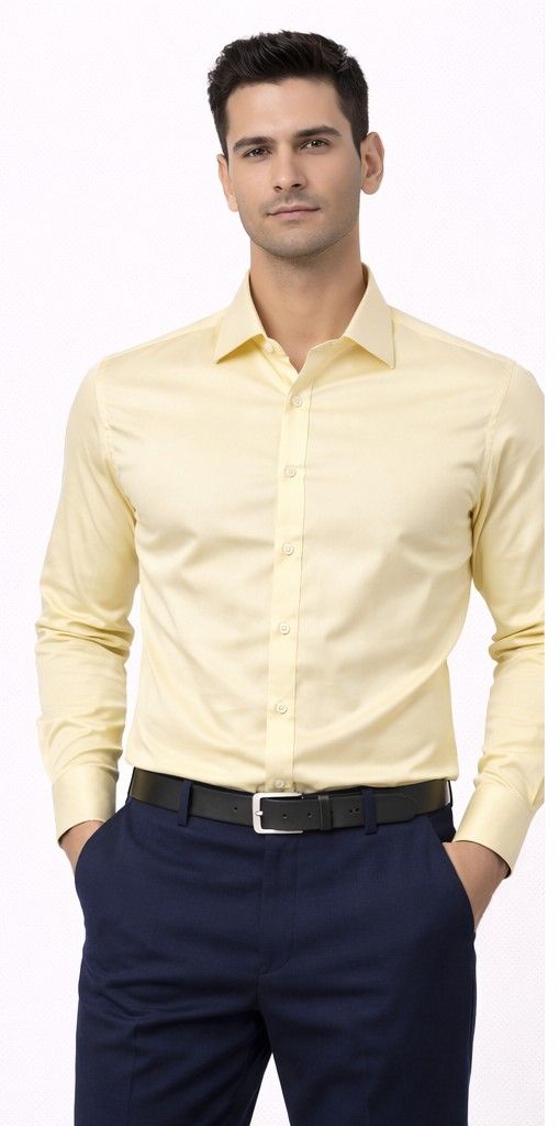 YellowShirtFron Neehar | Yellow Formal Shirt for Men | Office & Daily Wear - Image 1
